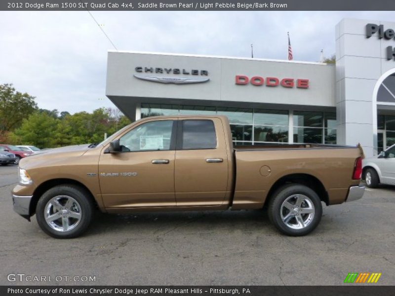 Saddle Brown Pearl / Light Pebble Beige/Bark Brown 2012 Dodge Ram 1500 SLT Quad Cab 4x4