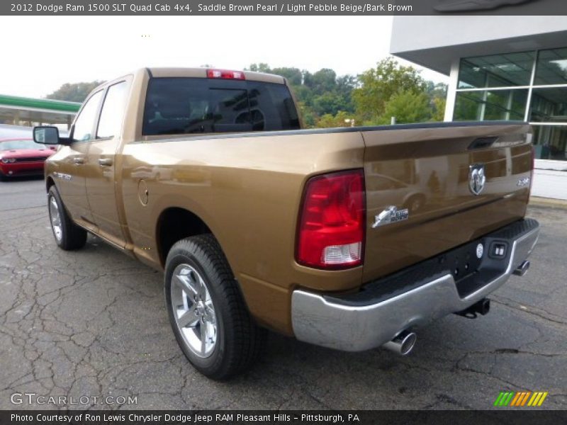 Saddle Brown Pearl / Light Pebble Beige/Bark Brown 2012 Dodge Ram 1500 SLT Quad Cab 4x4