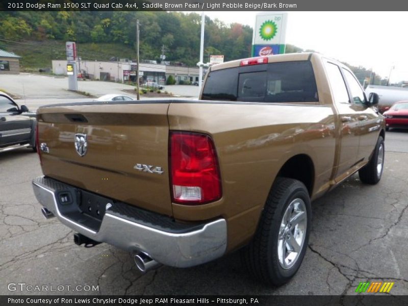 Saddle Brown Pearl / Light Pebble Beige/Bark Brown 2012 Dodge Ram 1500 SLT Quad Cab 4x4