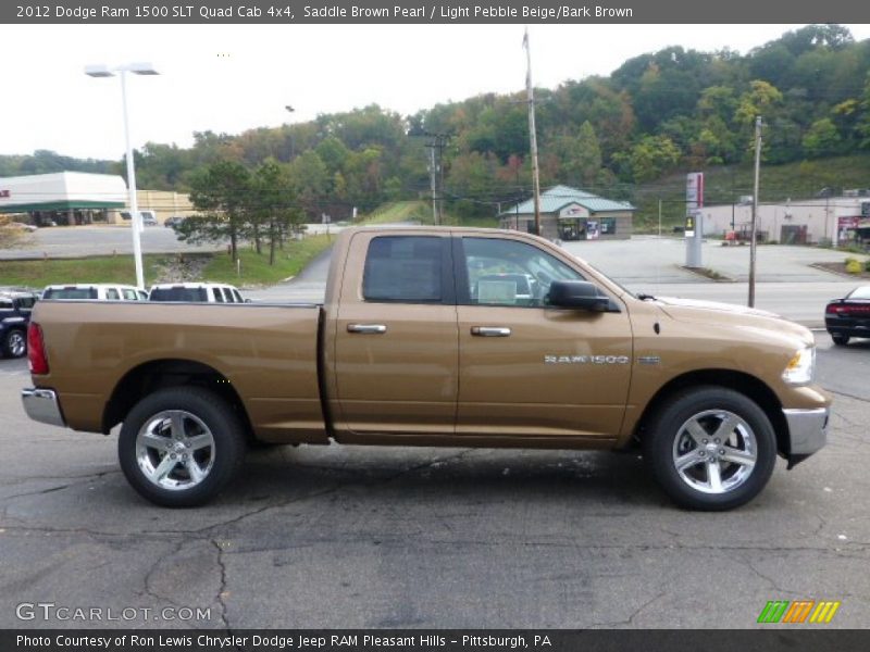 Saddle Brown Pearl / Light Pebble Beige/Bark Brown 2012 Dodge Ram 1500 SLT Quad Cab 4x4