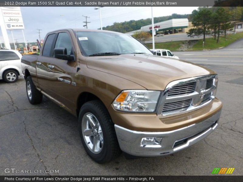 Saddle Brown Pearl / Light Pebble Beige/Bark Brown 2012 Dodge Ram 1500 SLT Quad Cab 4x4