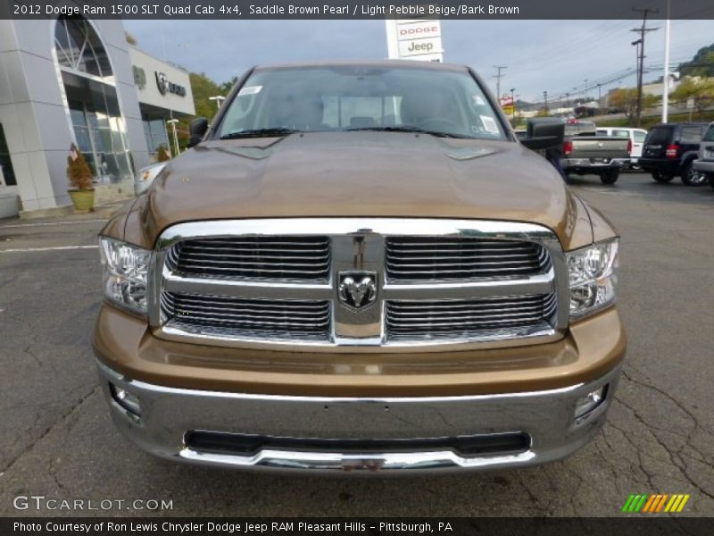 Saddle Brown Pearl / Light Pebble Beige/Bark Brown 2012 Dodge Ram 1500 SLT Quad Cab 4x4