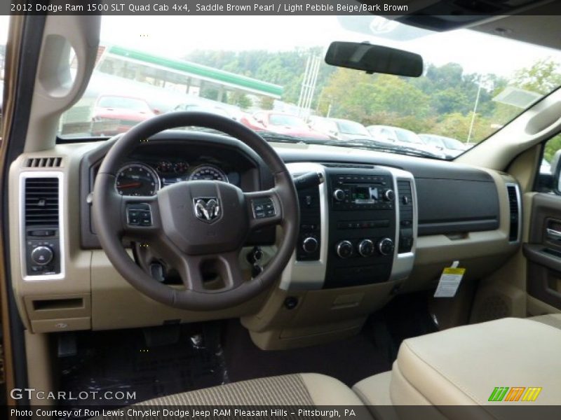 Saddle Brown Pearl / Light Pebble Beige/Bark Brown 2012 Dodge Ram 1500 SLT Quad Cab 4x4