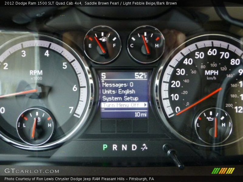 Saddle Brown Pearl / Light Pebble Beige/Bark Brown 2012 Dodge Ram 1500 SLT Quad Cab 4x4