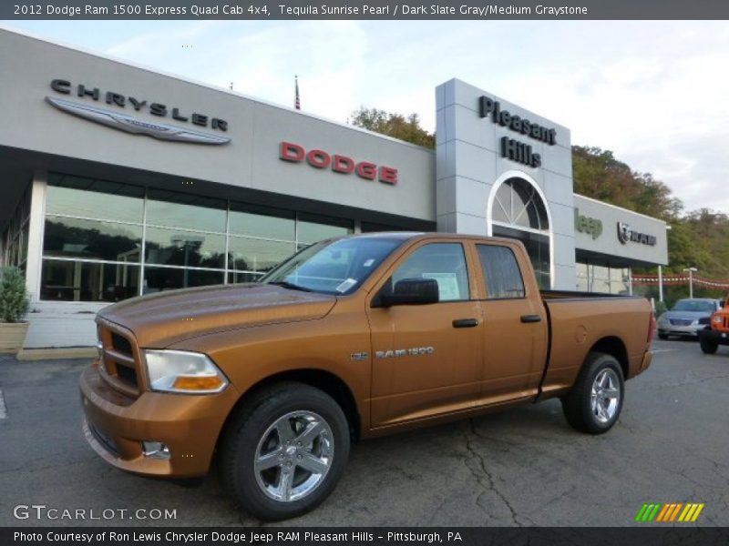 Tequila Sunrise Pearl / Dark Slate Gray/Medium Graystone 2012 Dodge Ram 1500 Express Quad Cab 4x4