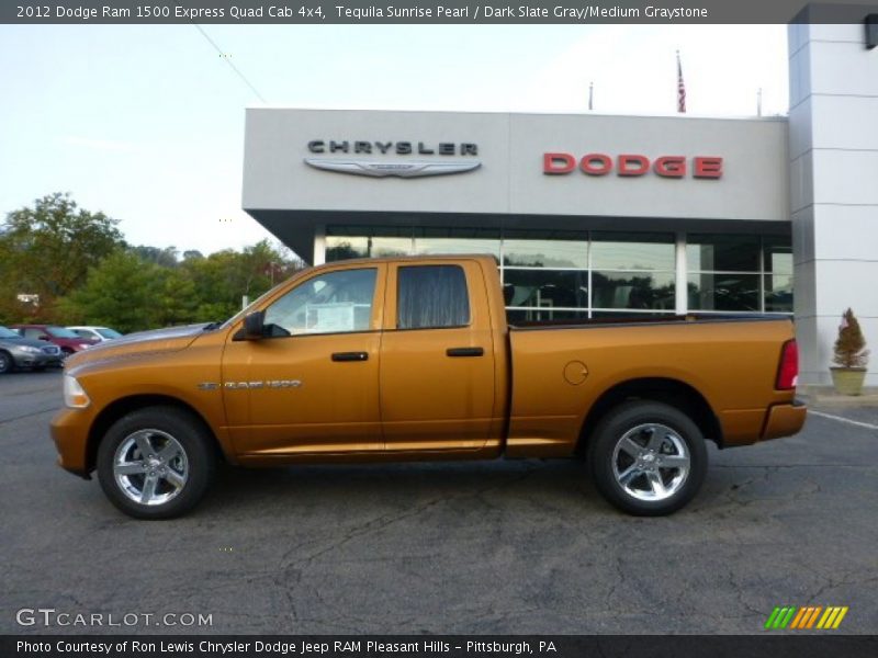 Tequila Sunrise Pearl / Dark Slate Gray/Medium Graystone 2012 Dodge Ram 1500 Express Quad Cab 4x4