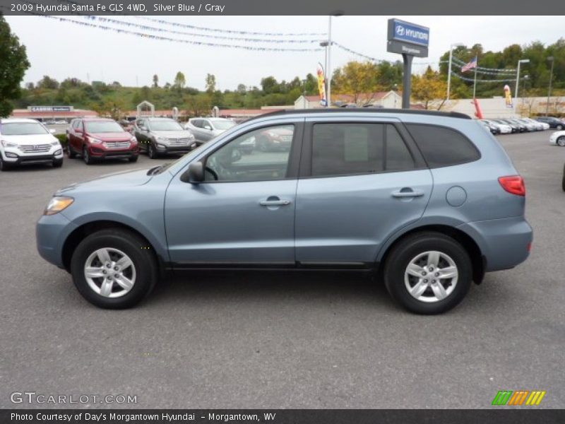 Silver Blue / Gray 2009 Hyundai Santa Fe GLS 4WD