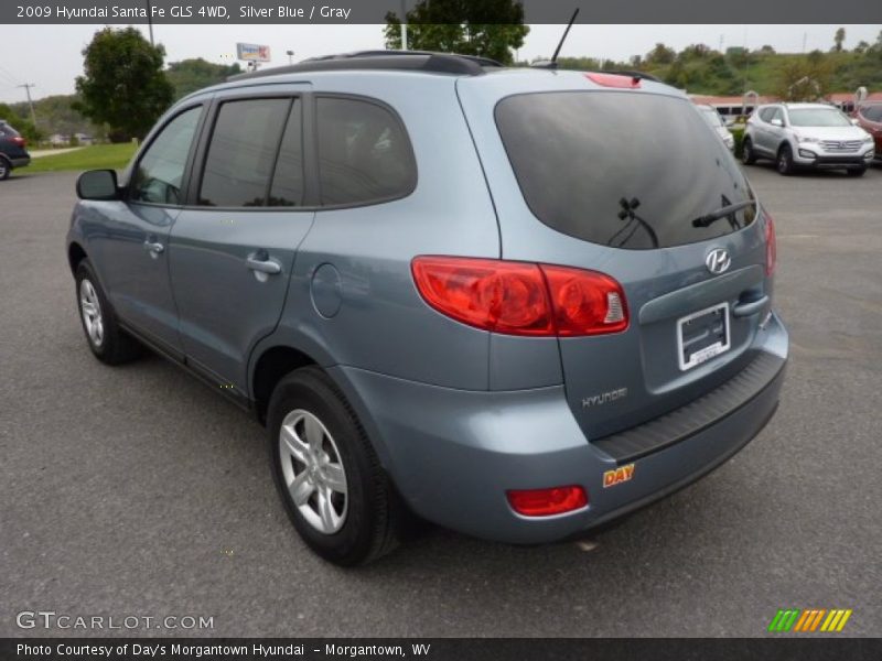 Silver Blue / Gray 2009 Hyundai Santa Fe GLS 4WD