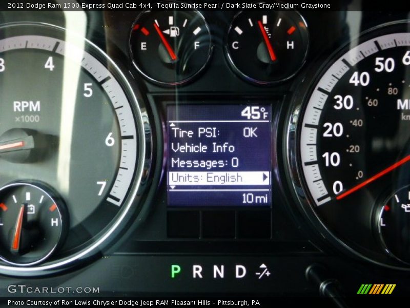 Tequila Sunrise Pearl / Dark Slate Gray/Medium Graystone 2012 Dodge Ram 1500 Express Quad Cab 4x4