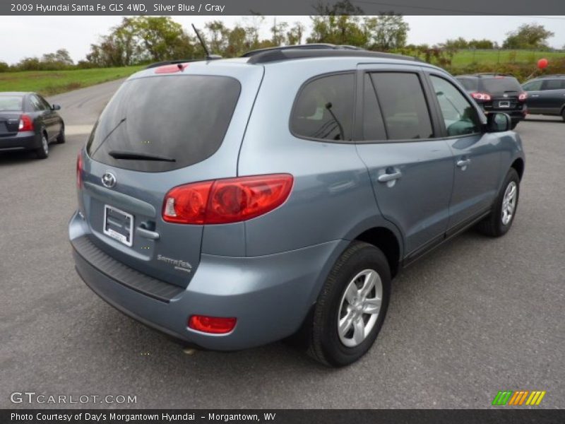 Silver Blue / Gray 2009 Hyundai Santa Fe GLS 4WD