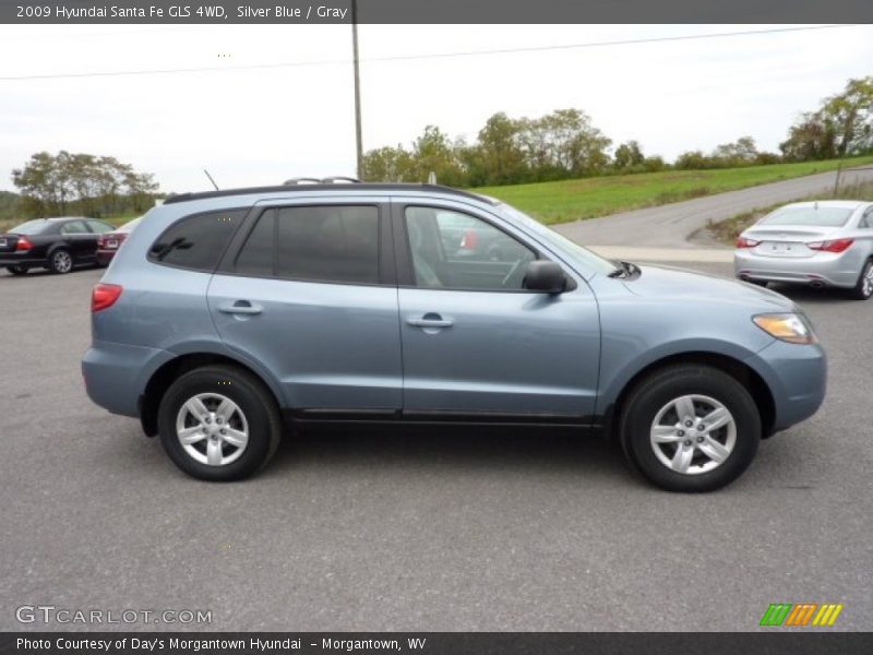 Silver Blue / Gray 2009 Hyundai Santa Fe GLS 4WD