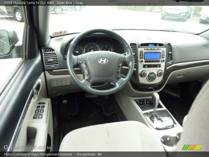 Silver Blue / Gray 2009 Hyundai Santa Fe GLS 4WD