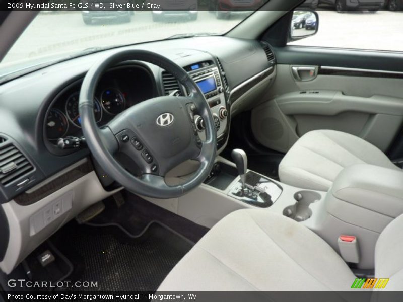 Silver Blue / Gray 2009 Hyundai Santa Fe GLS 4WD