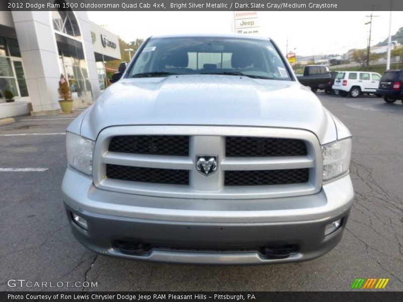 Bright Silver Metallic / Dark Slate Gray/Medium Graystone 2012 Dodge Ram 1500 Outdoorsman Quad Cab 4x4