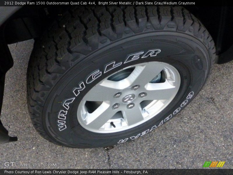 Bright Silver Metallic / Dark Slate Gray/Medium Graystone 2012 Dodge Ram 1500 Outdoorsman Quad Cab 4x4