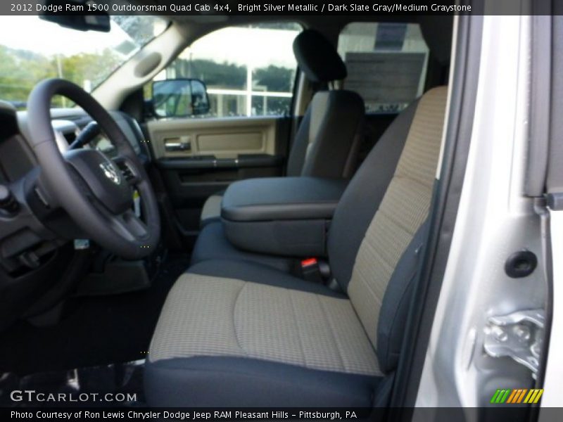 Bright Silver Metallic / Dark Slate Gray/Medium Graystone 2012 Dodge Ram 1500 Outdoorsman Quad Cab 4x4