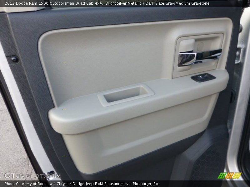 Bright Silver Metallic / Dark Slate Gray/Medium Graystone 2012 Dodge Ram 1500 Outdoorsman Quad Cab 4x4