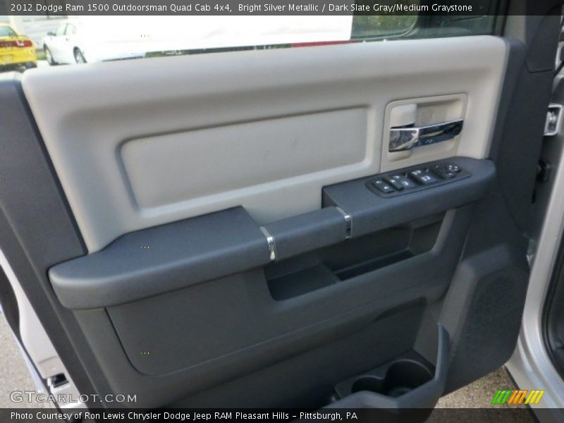 Bright Silver Metallic / Dark Slate Gray/Medium Graystone 2012 Dodge Ram 1500 Outdoorsman Quad Cab 4x4