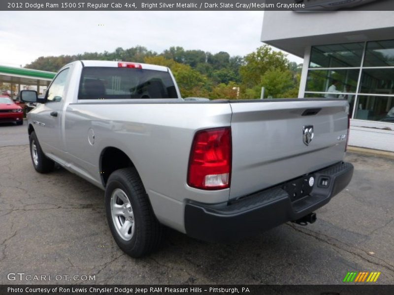 Bright Silver Metallic / Dark Slate Gray/Medium Graystone 2012 Dodge Ram 1500 ST Regular Cab 4x4