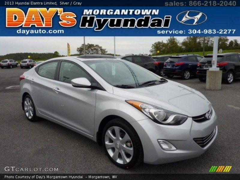 Silver / Gray 2013 Hyundai Elantra Limited