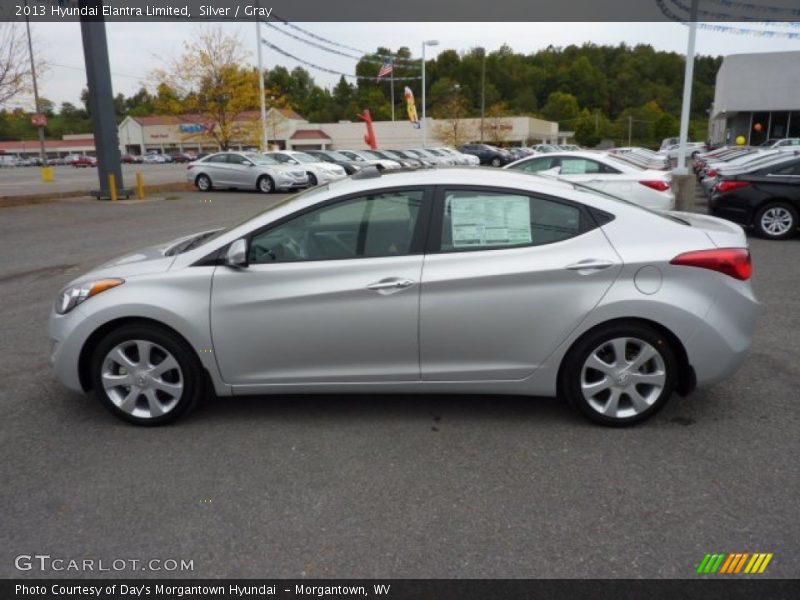 Silver / Gray 2013 Hyundai Elantra Limited