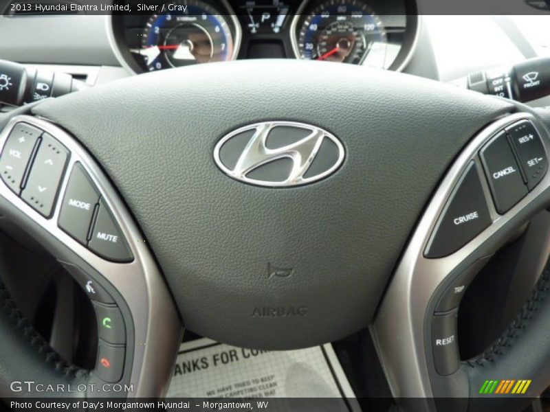 Silver / Gray 2013 Hyundai Elantra Limited