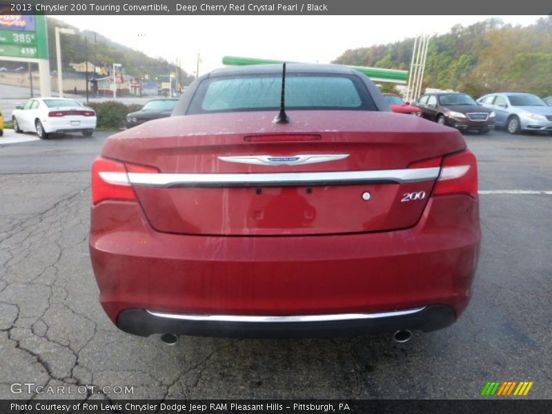 Deep Cherry Red Crystal Pearl / Black 2013 Chrysler 200 Touring Convertible