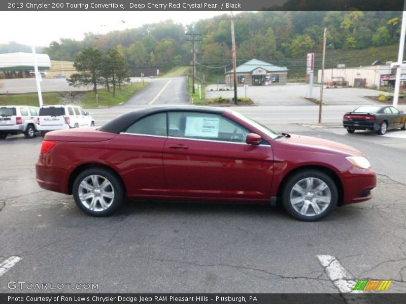 Deep Cherry Red Crystal Pearl / Black 2013 Chrysler 200 Touring Convertible