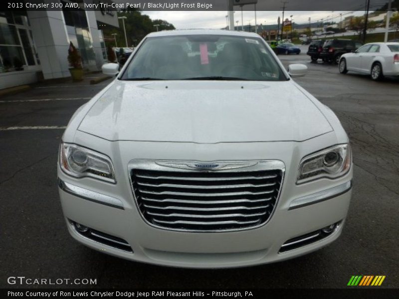 Ivory Tri-Coat Pearl / Black/Light Frost Beige 2013 Chrysler 300 AWD
