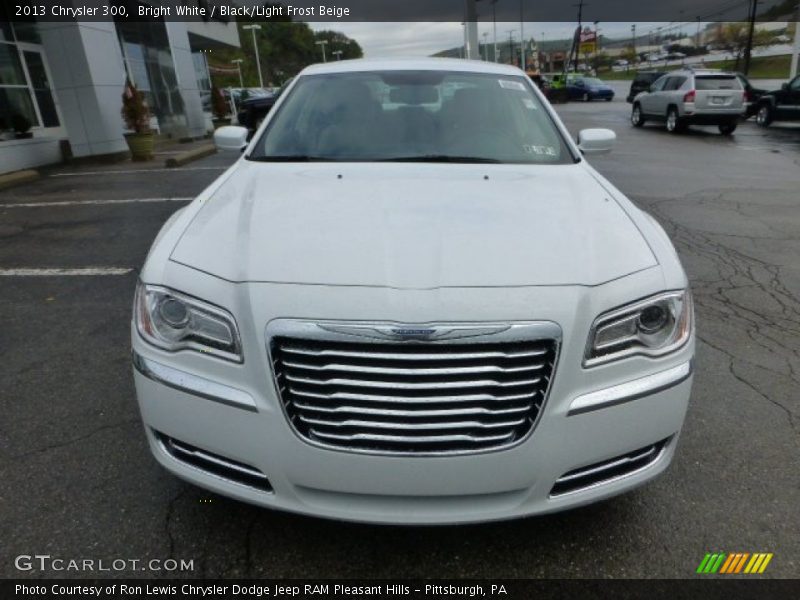 Bright White / Black/Light Frost Beige 2013 Chrysler 300