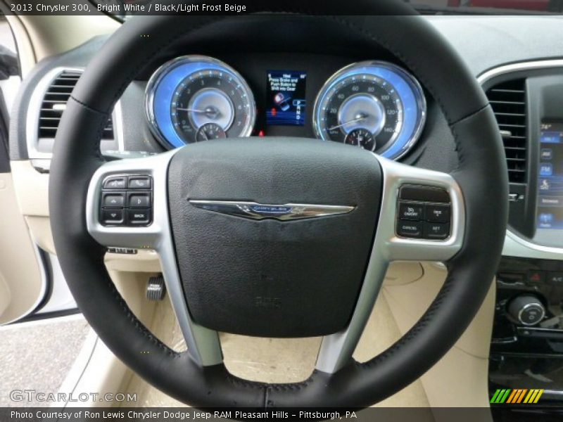 Bright White / Black/Light Frost Beige 2013 Chrysler 300