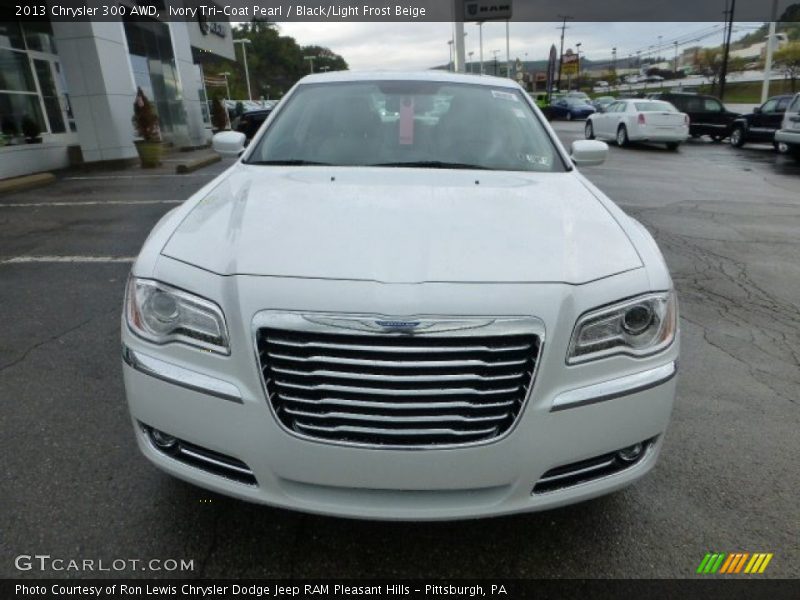 Ivory Tri-Coat Pearl / Black/Light Frost Beige 2013 Chrysler 300 AWD