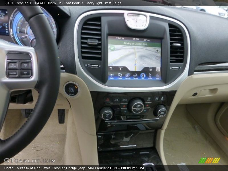 Ivory Tri-Coat Pearl / Black/Light Frost Beige 2013 Chrysler 300 AWD