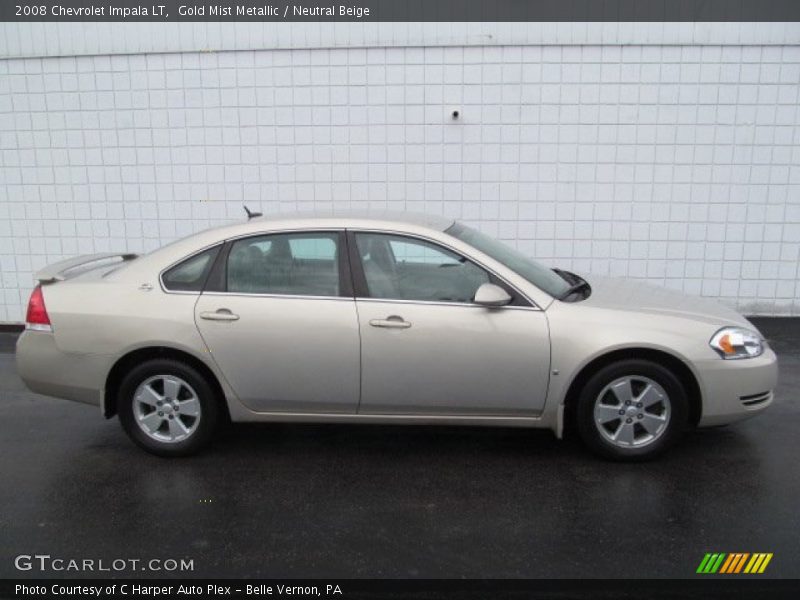 Gold Mist Metallic / Neutral Beige 2008 Chevrolet Impala LT
