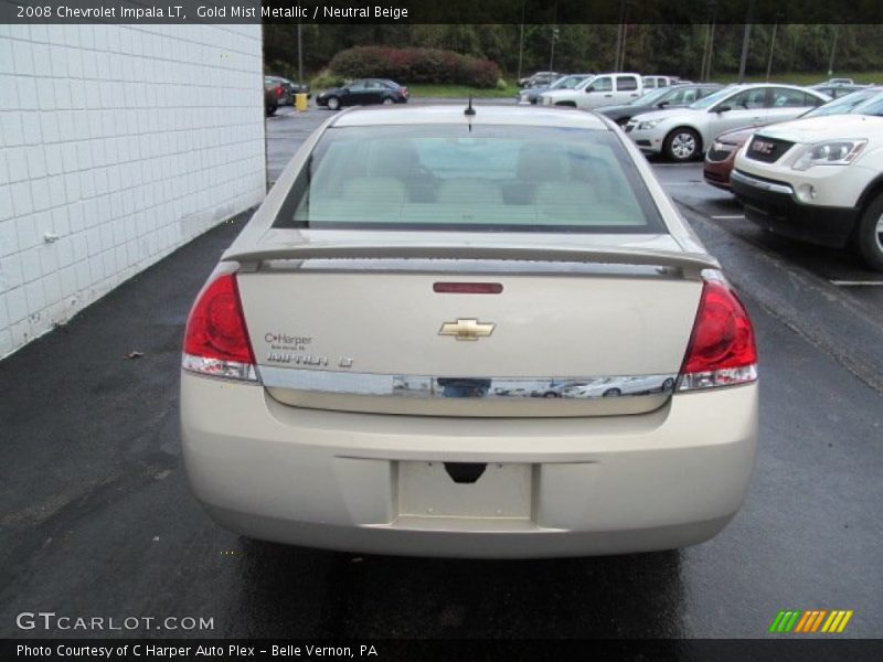 Gold Mist Metallic / Neutral Beige 2008 Chevrolet Impala LT