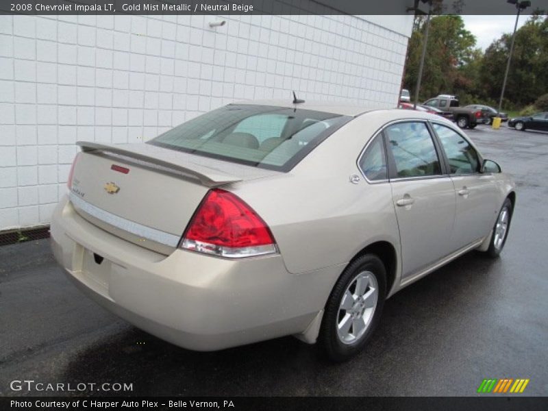 Gold Mist Metallic / Neutral Beige 2008 Chevrolet Impala LT