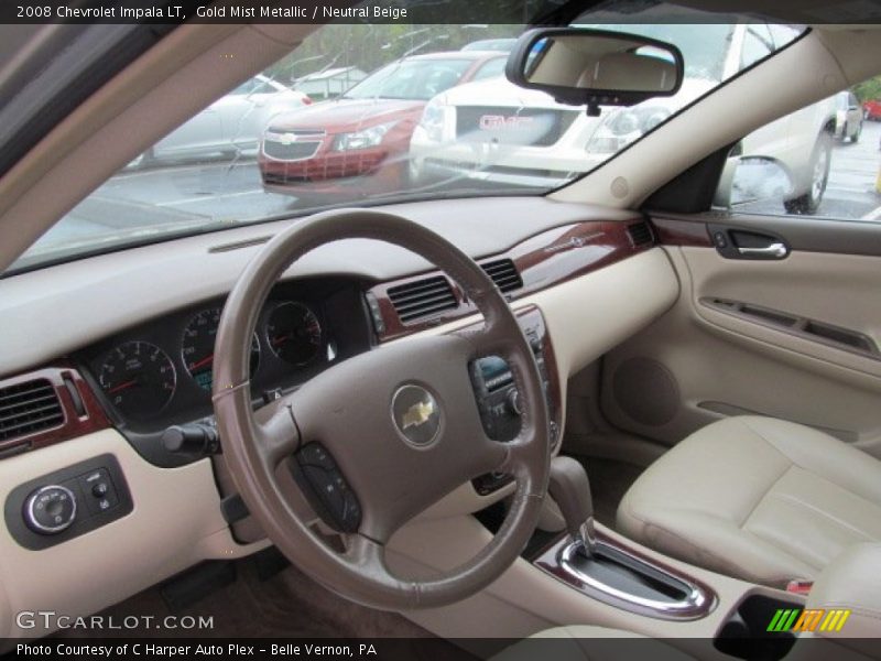 Gold Mist Metallic / Neutral Beige 2008 Chevrolet Impala LT