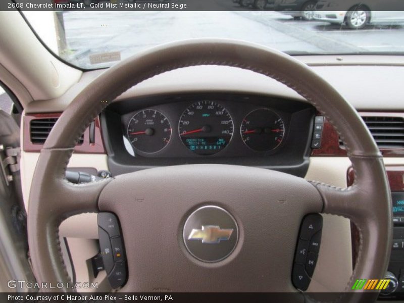Gold Mist Metallic / Neutral Beige 2008 Chevrolet Impala LT