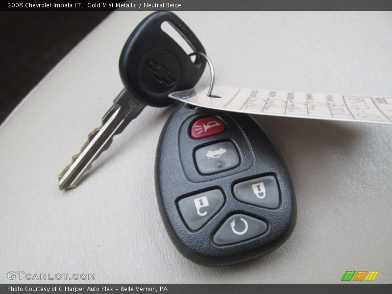 Gold Mist Metallic / Neutral Beige 2008 Chevrolet Impala LT