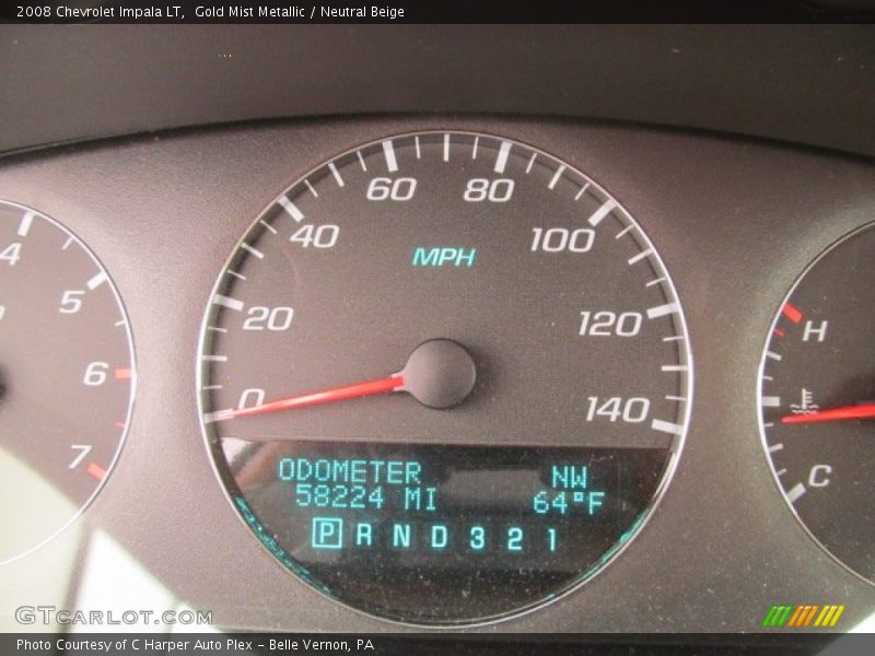 Gold Mist Metallic / Neutral Beige 2008 Chevrolet Impala LT