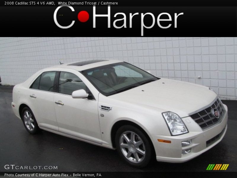 White Diamond Tricoat / Cashmere 2008 Cadillac STS 4 V6 AWD