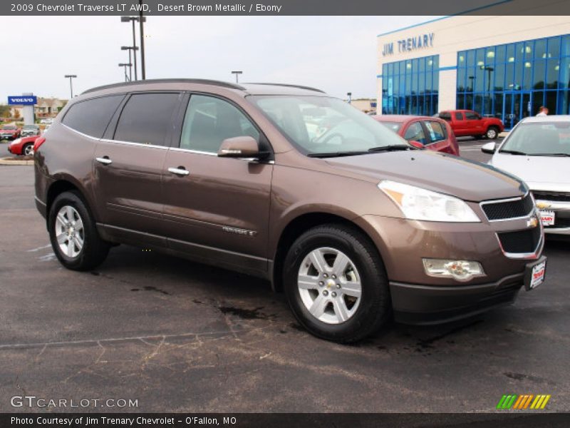 Desert Brown Metallic / Ebony 2009 Chevrolet Traverse LT AWD