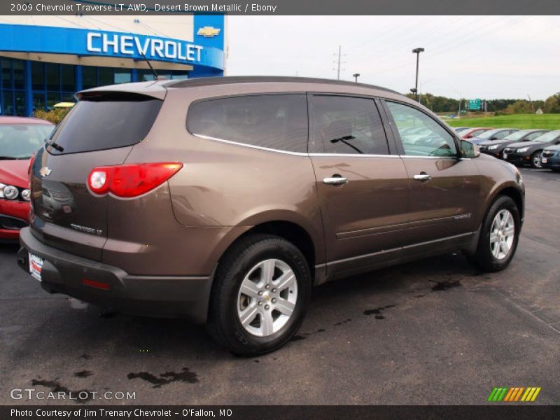 Desert Brown Metallic / Ebony 2009 Chevrolet Traverse LT AWD