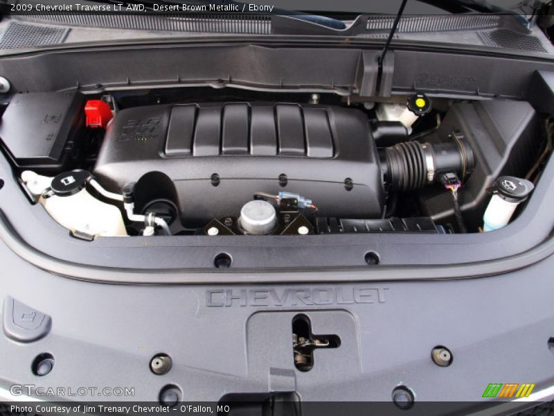 Desert Brown Metallic / Ebony 2009 Chevrolet Traverse LT AWD