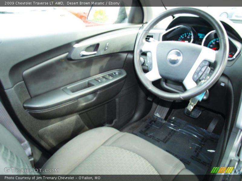 Desert Brown Metallic / Ebony 2009 Chevrolet Traverse LT AWD