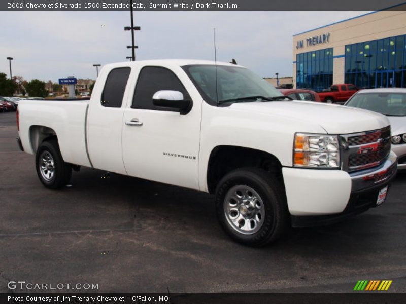 Summit White / Dark Titanium 2009 Chevrolet Silverado 1500 Extended Cab