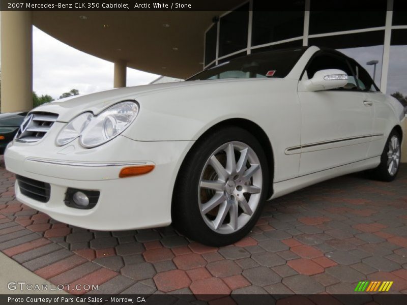Arctic White / Stone 2007 Mercedes-Benz CLK 350 Cabriolet