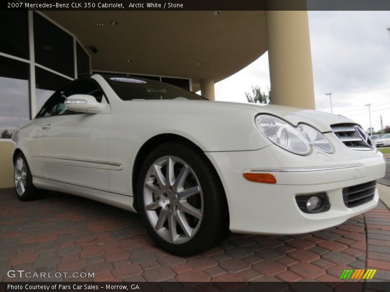 Arctic White / Stone 2007 Mercedes-Benz CLK 350 Cabriolet