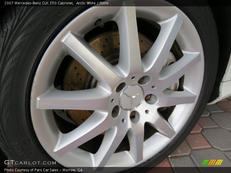Arctic White / Stone 2007 Mercedes-Benz CLK 350 Cabriolet