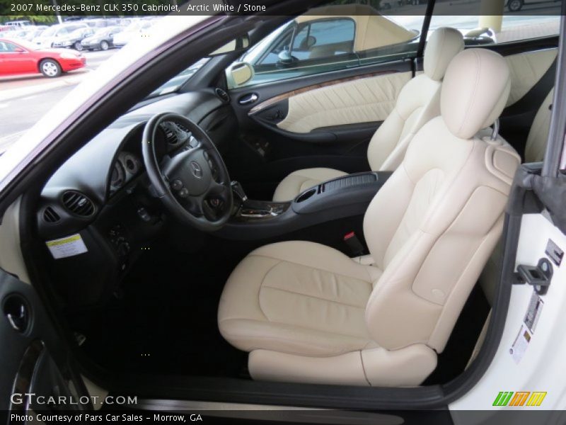 Arctic White / Stone 2007 Mercedes-Benz CLK 350 Cabriolet